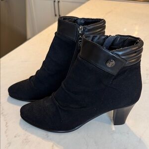 Black Ankle Zip Booties